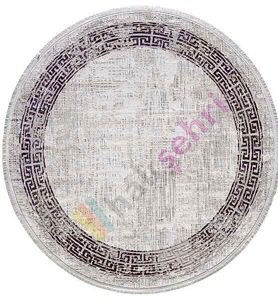Gümüşsuyu Black Brown 11298 Gri Daire Doğal İplik