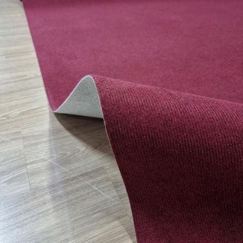 Keçeli Rip Bordo Halıfleks Ofis İş Yeri Ev Fuar Halısı