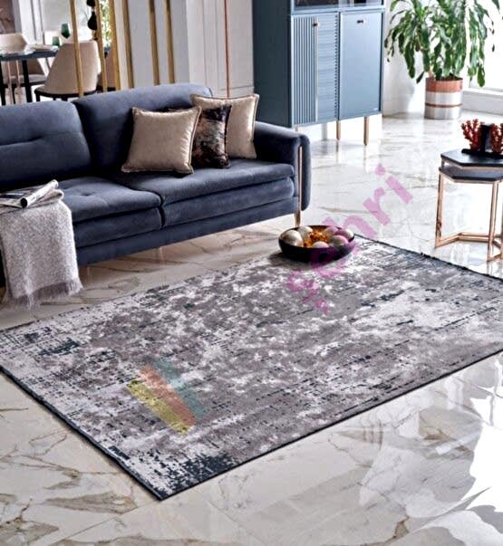 Deco Milano 12254 Gri Yıkanabilir Halı