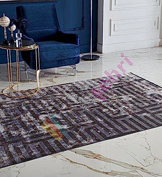 Deco Milano 12256 Gri Yıkanabilir Halı