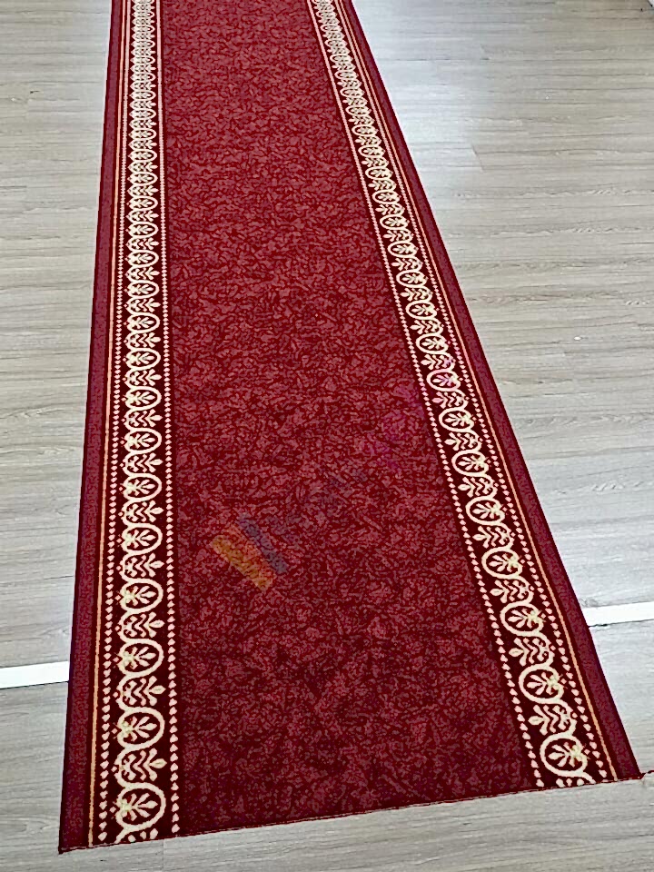 Samur Protokol Varaklı Bordo Kesme Yolluk Kesme Halı